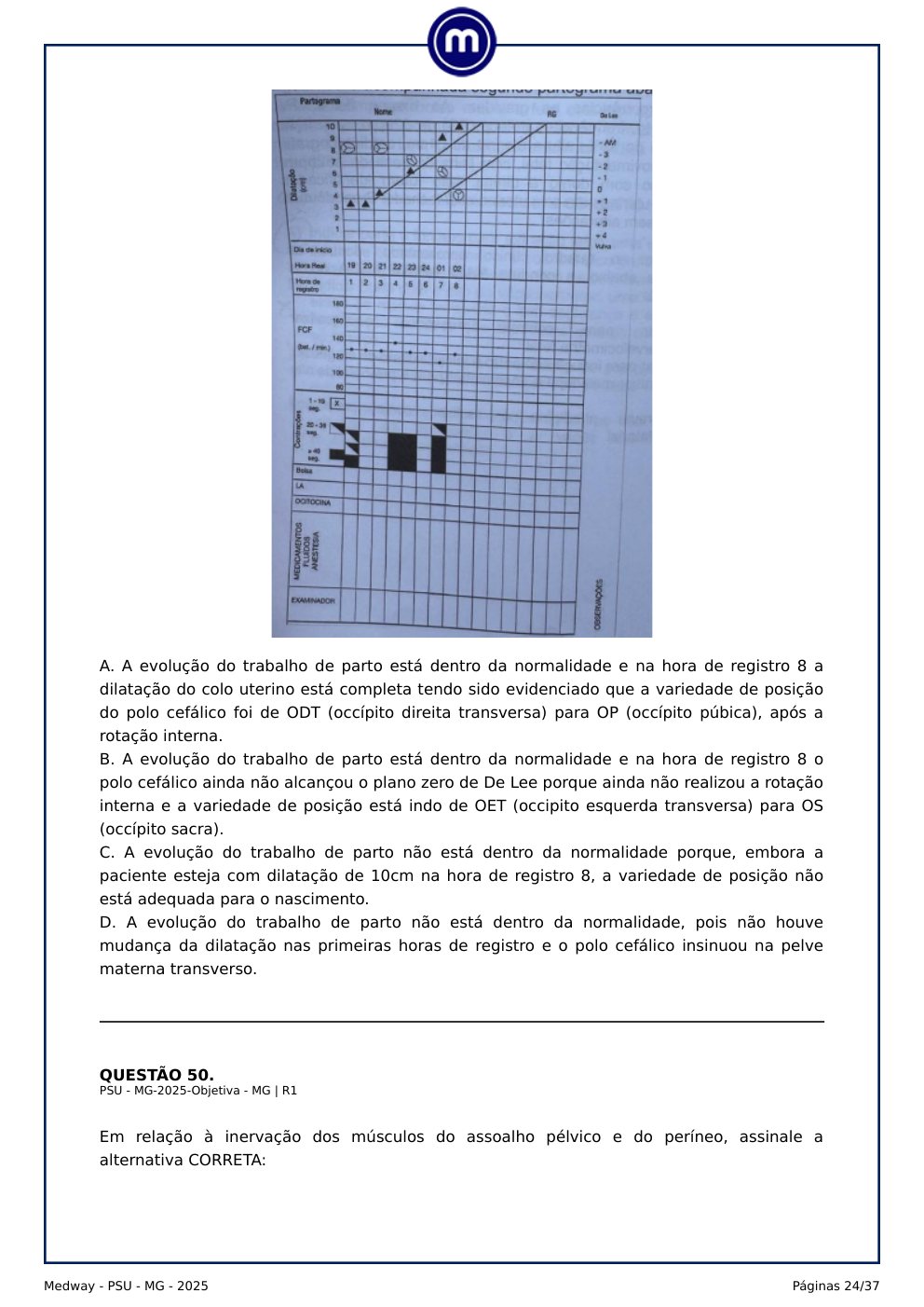 Página preservada com o elemento visual da questão 49 do PSU-MG 2025.